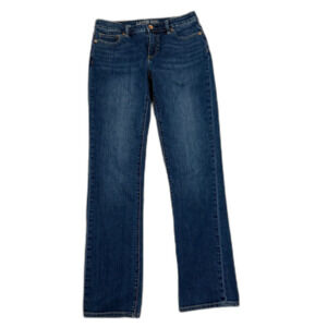 Lands' End Mid Rise Straight Denim Jeans Women's Size 4